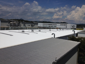 遮熱塗料ミラクール施工のお客様の声　リンナイテクニカ株式会社様　施工後